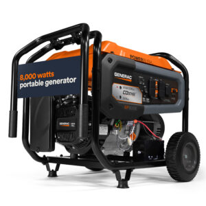 Generac Portable Generator, 8000 | Electric Start with Cord | 49ST
