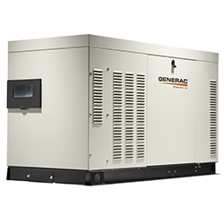 Generac Standby Generator, 25kW | 3600 RPM | Aluminum Enclosure | CA-MA Emissions | 120/240 V 3-Phase